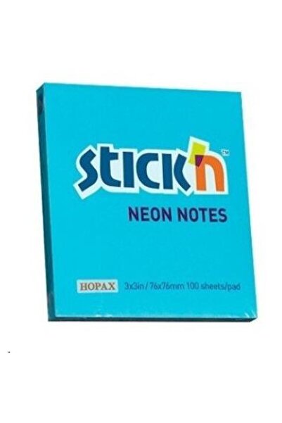 Gıpta Stıckn Yapışkanlı Not Kağıdı 76x76 Neon Mavi 100 Yaprak