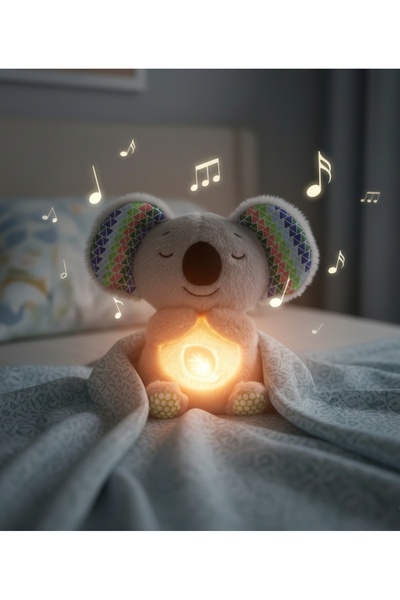 NB market koala nefes alabilen uyku arkadaşı 25cm müzikli nefes alan tam fonksiyonlu