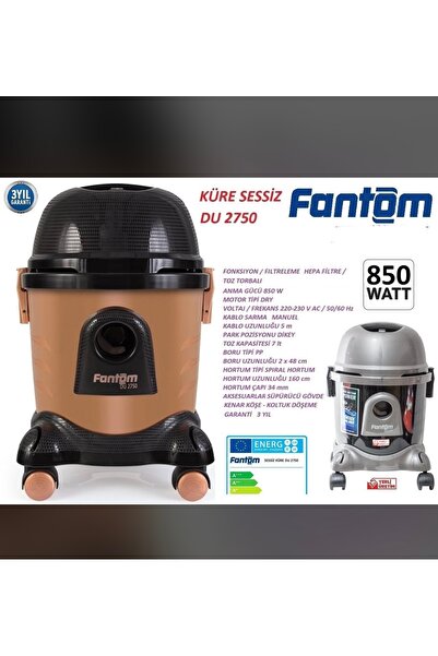 Fantom Sessiz Küre DU 2750 Toz Torbalı Elektrikli Süpürge