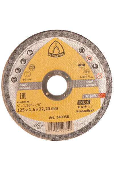 KLİNGSPOR Disc abraziv A46 Extra 125 mm 1,6 mm