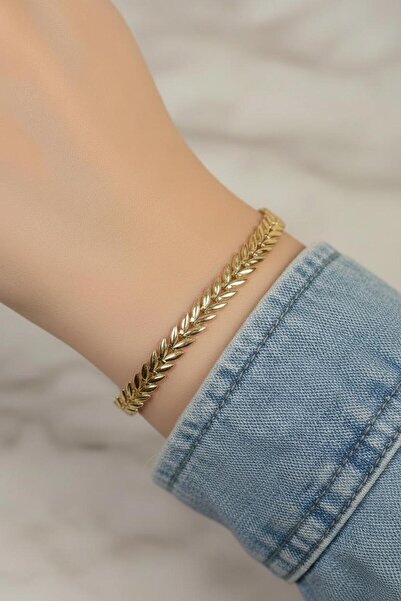 kuyumcu nurettin 3.20 Gr (gram) Pars Model Bileklik Künye 14 Ayar Altın 4 Mm