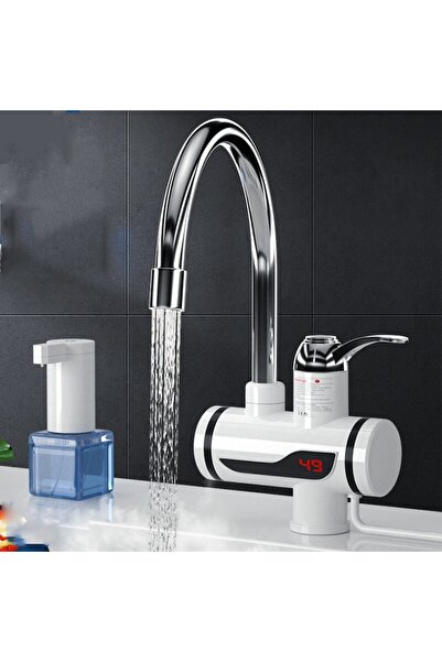 FOTOFUN Robinet electric instant pentru apă caldă, 3000W, 30-60°C, oțel inoxi...