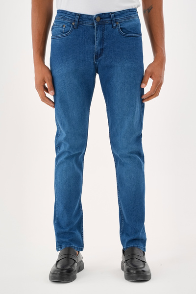 BLACK LEE Men's Stonewashed Slim Fit Stretch Fabric Jean Denim Trousers