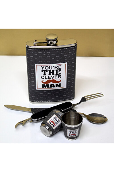 velve Set cadou pentru barbati Outing,sticla pentru bautura,pahare asortate,t...