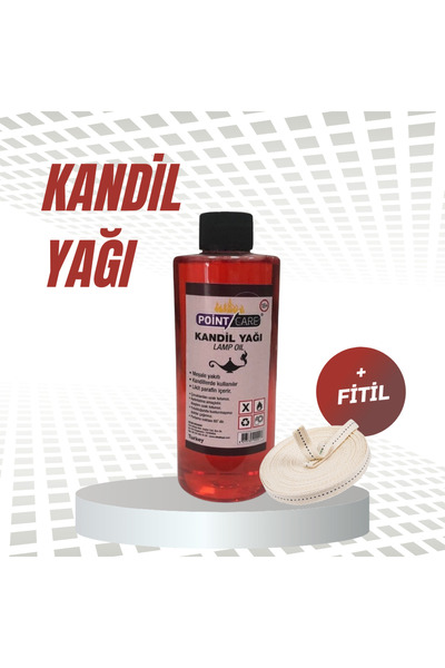 POINT CARE Kırmızı Kandil Yağı Kokusuz Dumansız Iç Mekan Gaz Lambası Yakıtı 4...