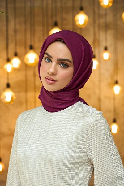 İpekhan وشاح حرير فوال بنفسجي - نمط عادي، موديل الباذنجان - 10100-36