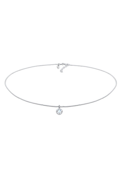 ELLI Halskette PREMIUM Halskette Damen Choker Basic Funkeln mit Kristallen in 925er Sterlingsilber