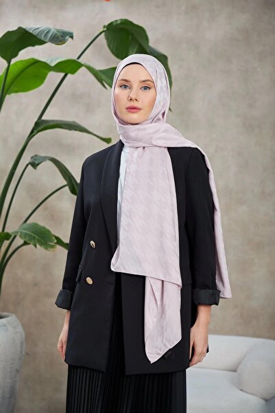 İpekhan نيو هوك ويلز نمط حريري جاكار شال فضي 9010-02