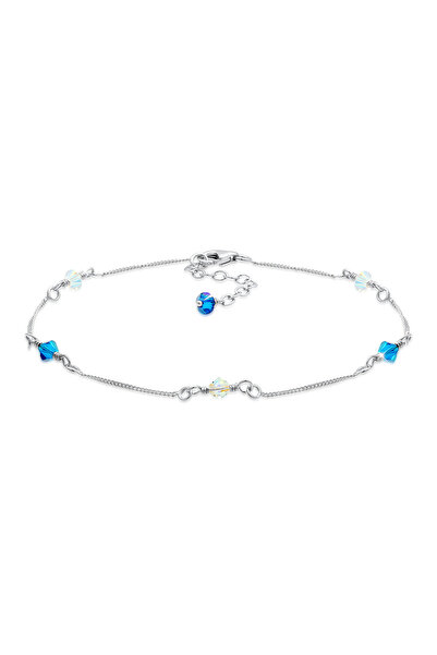 ELLI Fußkettchen Crystals 925 Sterlingsilber