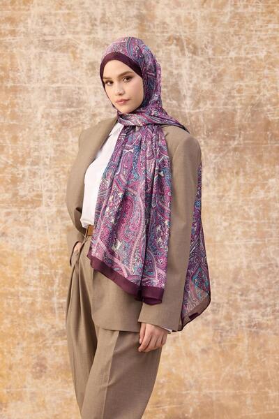 İpekhan Fuşya Hint Vual Şal - 5003-13