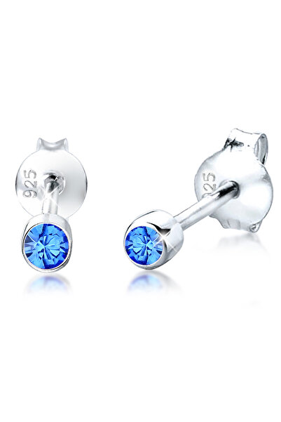 ELLI Ohrringe Damen Ohrstecker mit funkelnden Kristallen aus 925er Sterlingsi...