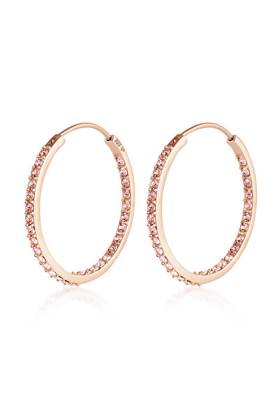 ELLI Ohrringe Damen Creolen mit Kristall in 925er Sterlingsilber