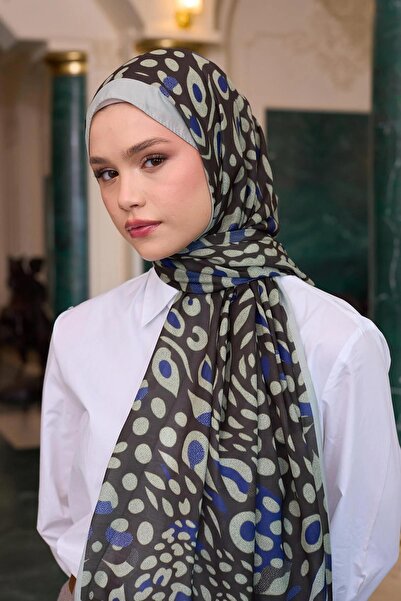 İpekhan İpekhan Soft Şal Acı Kahve Mavi 3050-02