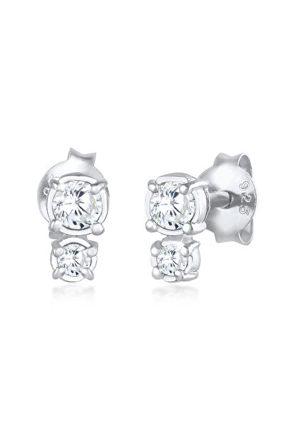 ELLI Ohrringe Damen Ohrstecker Elegant Basic mit Zirkoniasteinen in 925er Ste...