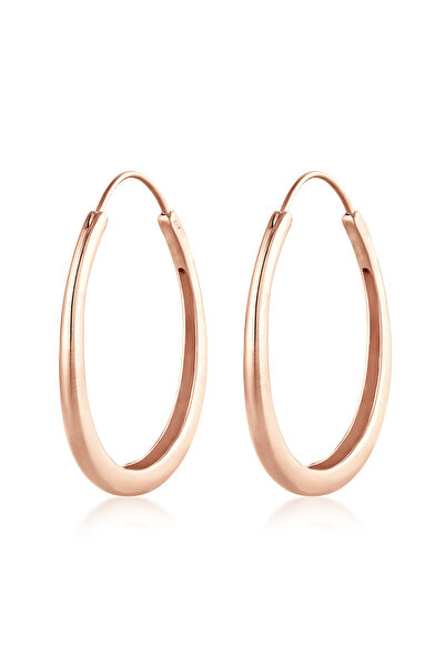 ELLI Ohrringe Creolen Oval Basic Minimal Geo Look aus 925er Sterlingsilber