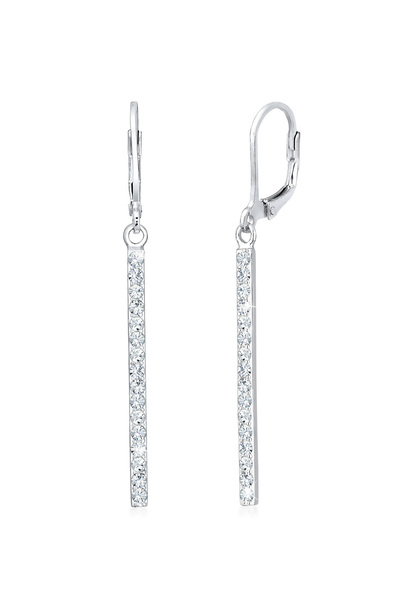 ELLI Ohrringe Damen Hanger Geo Rod mit Kristallen in 925er Sterlingsilber