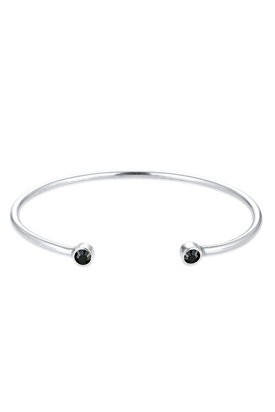 ELLI Armband Damenarmreif Geo Minimal mit Kristallen aus 925er Sterlingsilber