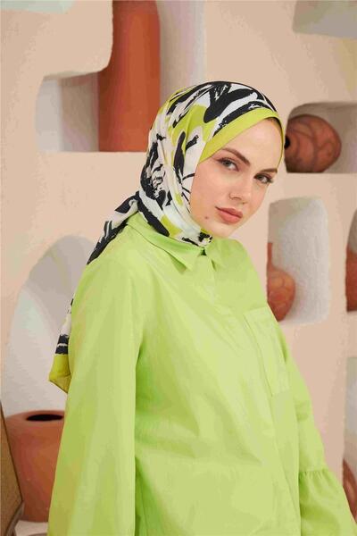 İpekhan Comfort Arya Şal Siyah Yeşil 3028-08