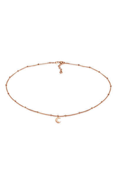 ELLI Halskette Damen Choker Kugel Halbmond Astro aus 925er Sterlingsilber
