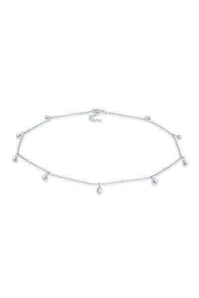 ELLI Halskette für Damen, Choker mit Kugelanhänger, Basic, aus 925er Sterling...