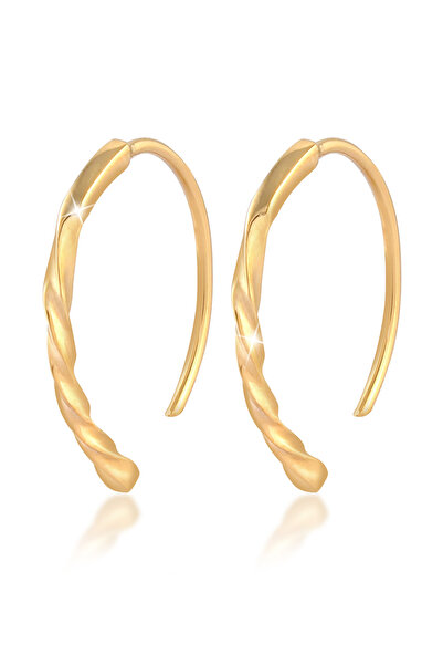 ELLI Ohrringe Damen Creolen Geo Oval Offen in 925er Sterlingsilber