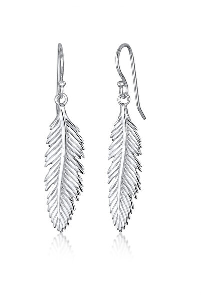 ELLI Ohrringe Damen Ohrhänger Feder Boho aus 925er Sterlingsilber