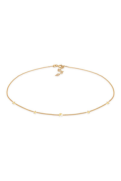 ELLI Halskette Damen Choker Sterne Halbmond Astro Trend Blogger aus 925er Ste...
