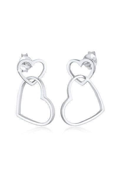 ELLI Ohrringe, Damen-Ohrstecker, Herz-Ohrstecker, trendiger Liebes-Look, aus ...