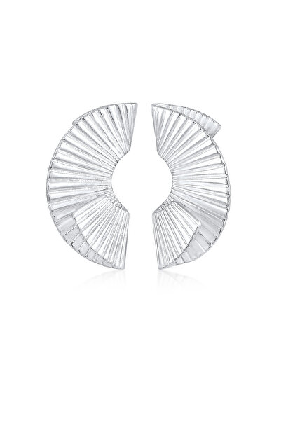 ELLI Earrings Ladies Ear Hanger Geo Trend in 925 Sterling Silver Gold Plated