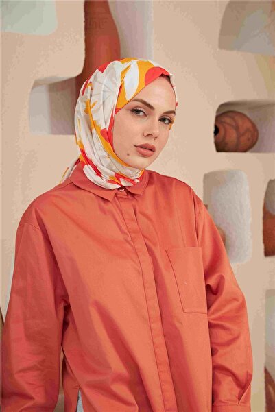 İpekhan Comfort Arya Şal Kehribar Turuncu 3028-18