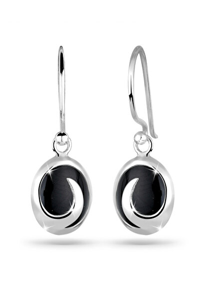 ELLI Ohrringe Onyx Waves Edelstein 925 Sterlingsilber