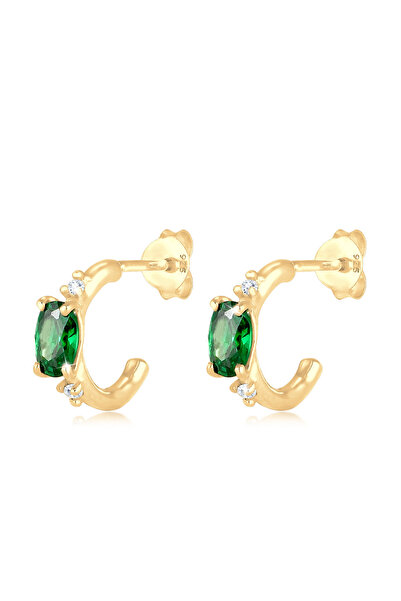 ELLI Ohrringe Creolen Marquise Zirkonia Kristalle 925er Sterlingsilber