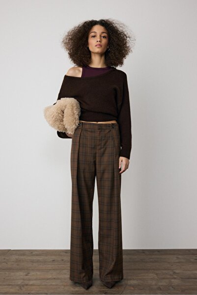 Stradivarius Ekose Pilili Kumaş Pantolon