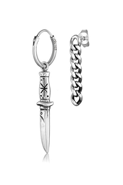 HAZE & GLORY Ohrringe HG – Ohrringe für Herren aus 925er Sterlingsilber, Herrenschmuck, oxidiertes Silber