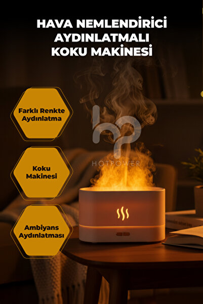 HOT POWER Aroma Difüzör Hava Nemlendirici Ultrasonik Soğuk Sis Makinesi LED A...