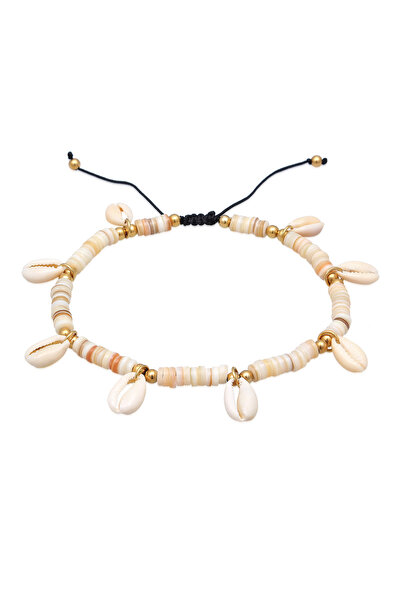 ELLI Fußkette Damen-Fußkette im Surfer-Stil mit Kauri-Muscheln aus 925er Ster...