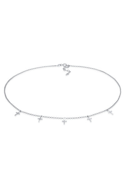 ELLI Necklace Choker Kreuz Glaube Religion 925 Silber