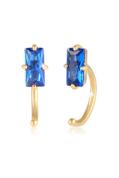 ELLI Ohrringe Damen Creolen Verspielt mit Topas Edelstein in 925er Sterlingsilber