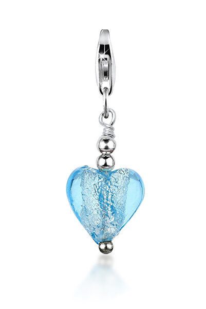 Nenalina Charms Heart Symbol Murano Glass 925 Sterling Silver