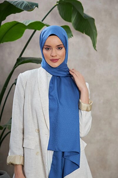 İpekhan شال أليسا نمط حريري جاكار أزرق 9003-20