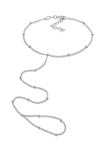 ELLI Damenarmband mit Kugelkette, schlicht, aus 925er Sterlingsilber