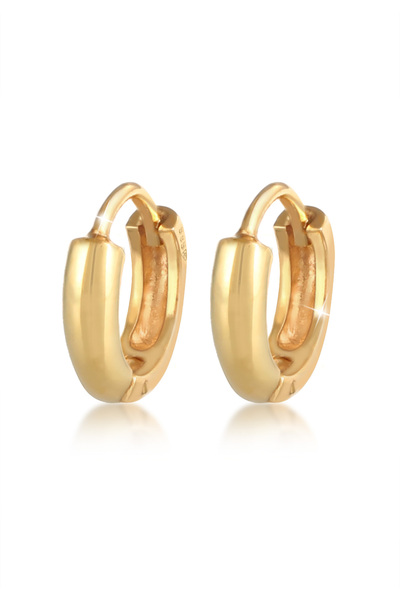 ELLI Ohrringe Damen Creolen Basic Klassisch Elegant in 585 Gelbgold