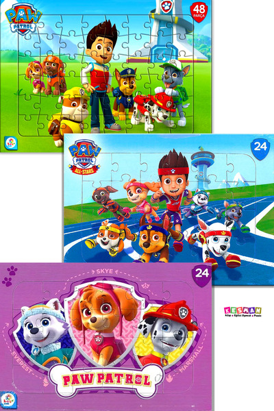 Kesman Kitap Laço Kids Paw Patrol (Pati Devriyesi) 4 lü Frame Puzzle/Yapboz Set