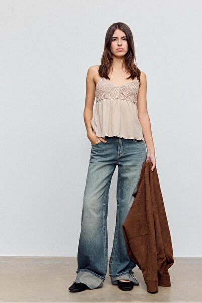 Stradivarius Fırfırlı kroşe top