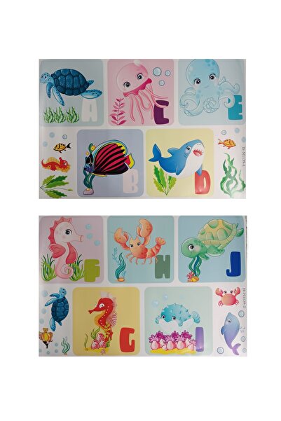 ORIGINAL DEALS Διακοσμητικό αυτοκόλλητο με ψάρια και θαλάσσια ζώα για παιδικό...