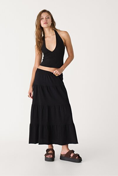 Stradivarius Long flowing boho skirt