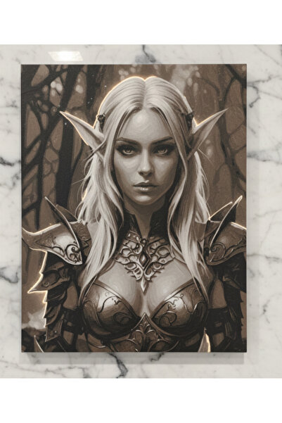 Generic Elf Kraliçesi – Mistik Fantastik Sanat Tablosu ( Kabartmalı)