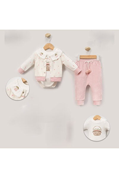 Micii Ștrumfi Set 100% bumbac certificat OEKO-TEX, 3 bucăți, fete - Cireșe dulci