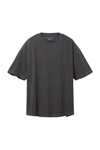 Tom Tailor Gömlek Oversize-T-Shirt mit Rundhalsausschnitt aus Baumwolljersey