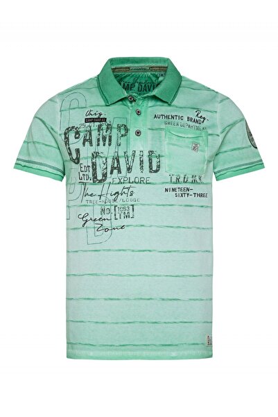 Camp David Poloshirt Tree House Kurzarmshirt mit Polokragen